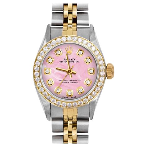 used ladies rolex with diamond bezel|ladies rolex oyster perpetual.